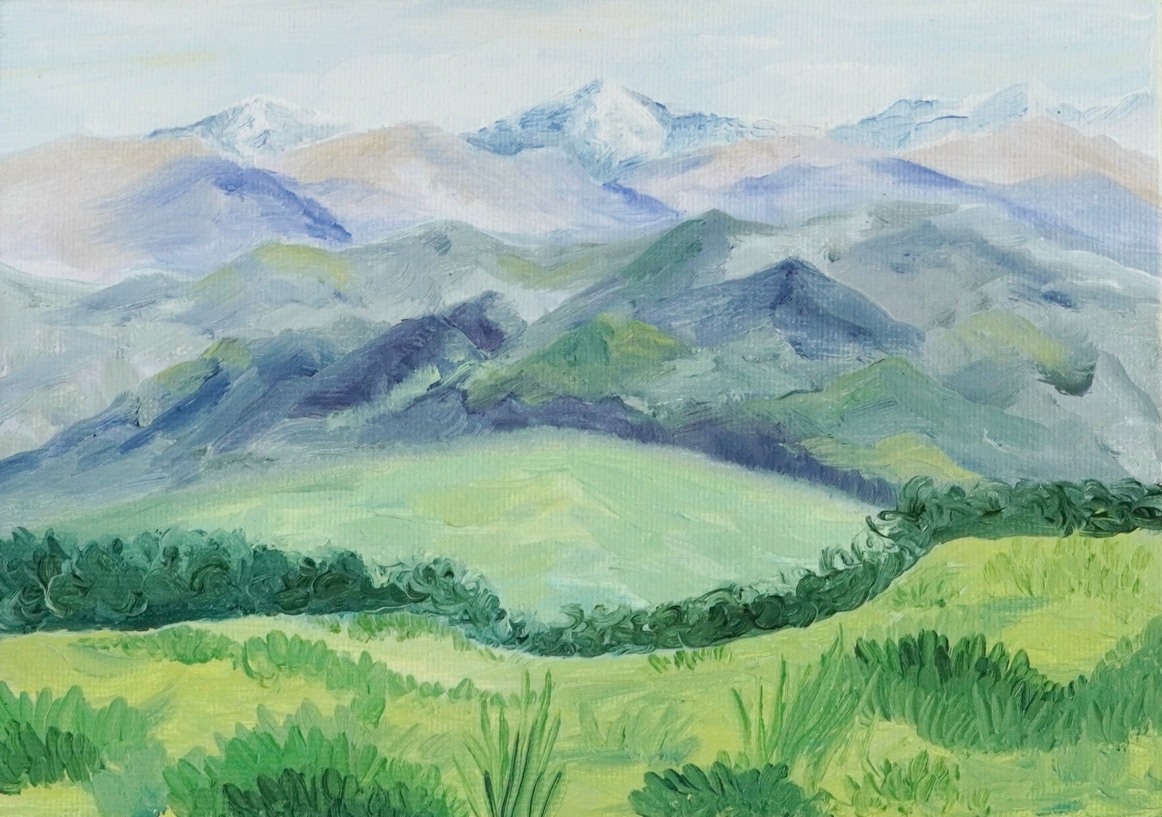 Painting of mountains