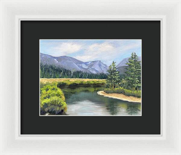 Colorado Rocky Mountains Serene Mountain Landscape - Framed Print