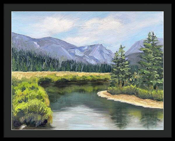 Colorado Rocky Mountains Serene Mountain Landscape - Framed Print