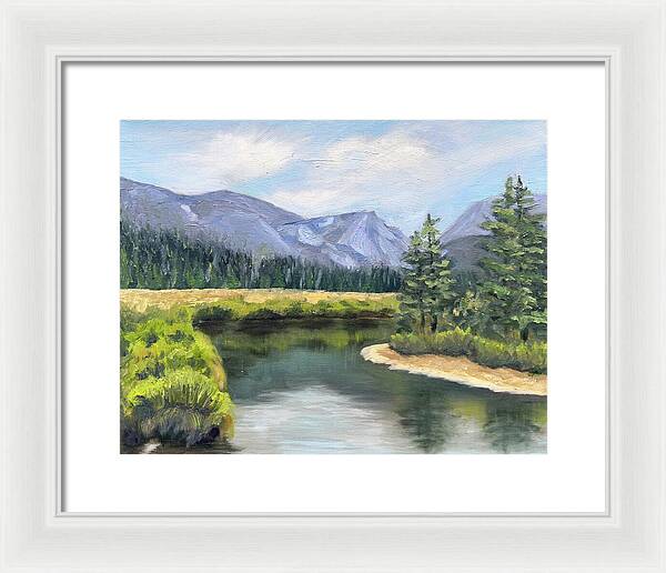 Colorado Rocky Mountains Serene Mountain Landscape - Framed Print