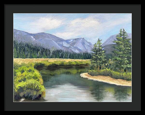 Colorado Rocky Mountains Serene Mountain Landscape - Framed Print