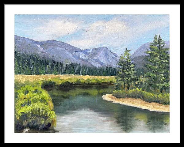 Colorado Rocky Mountains Serene Mountain Landscape - Framed Print