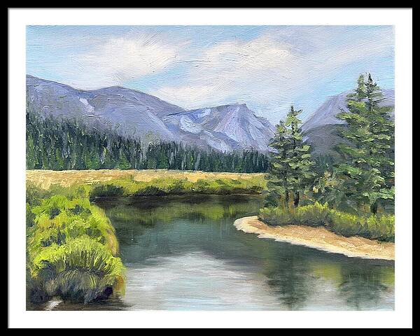 Colorado Rocky Mountains Serene Mountain Landscape - Framed Print