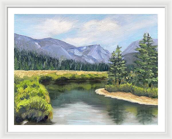 Colorado Rocky Mountains Serene Mountain Landscape - Framed Print