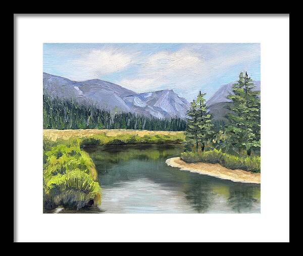 Colorado Rocky Mountains Serene Mountain Landscape - Framed Print