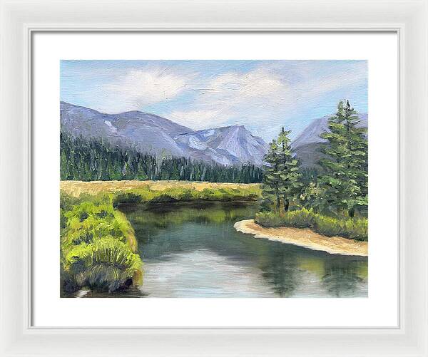 Colorado Rocky Mountains Serene Mountain Landscape - Framed Print