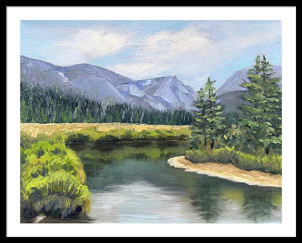 Colorado Rocky Mountains Serene Mountain Landscape - Framed Print
