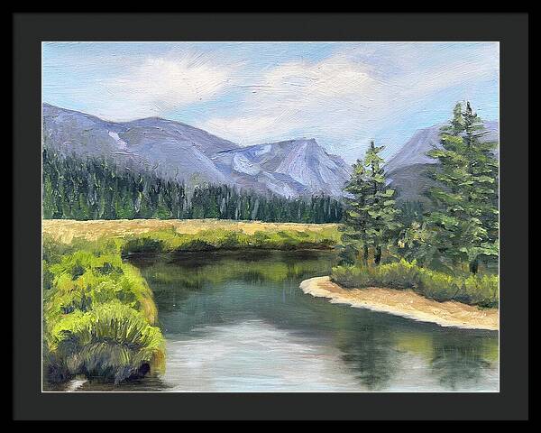 Colorado Rocky Mountains Serene Mountain Landscape - Framed Print