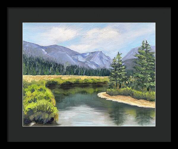 Colorado Rocky Mountains Serene Mountain Landscape - Framed Print