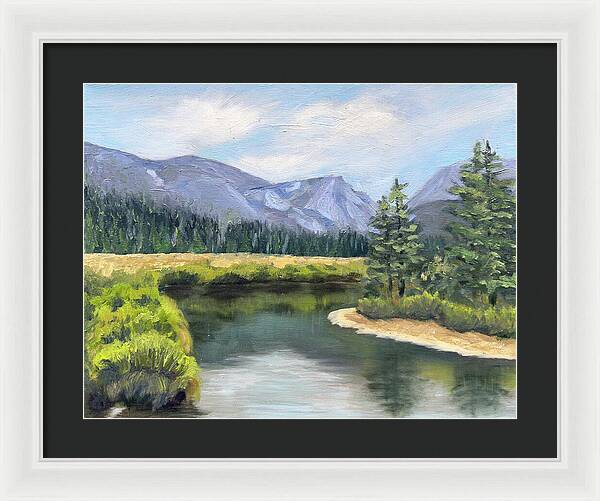 Colorado Rocky Mountains Serene Mountain Landscape - Framed Print
