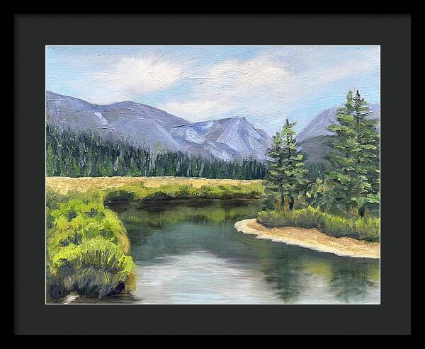 Colorado Rocky Mountains Serene Mountain Landscape - Framed Print