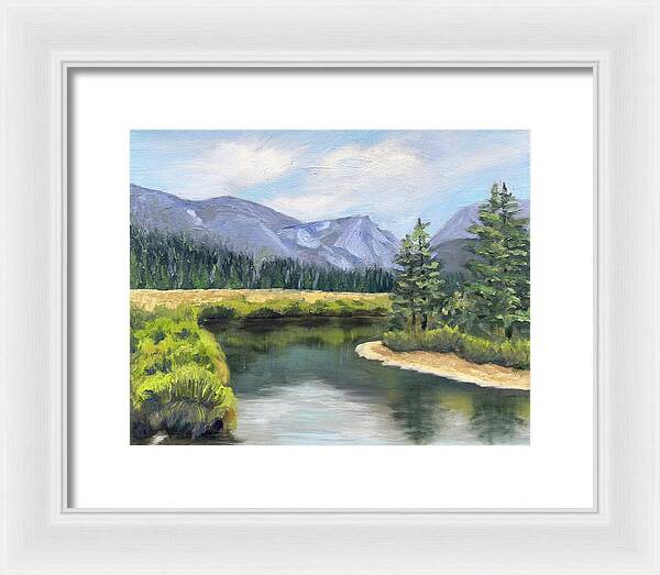 Colorado Rocky Mountains Serene Mountain Landscape - Framed Print