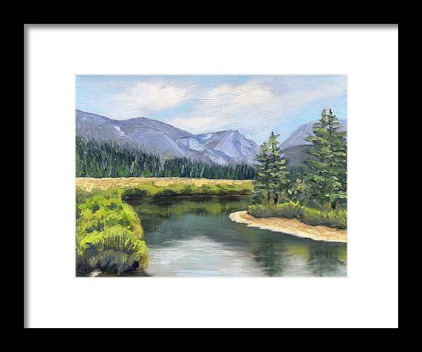 Colorado Rocky Mountains Serene Mountain Landscape - Framed Print