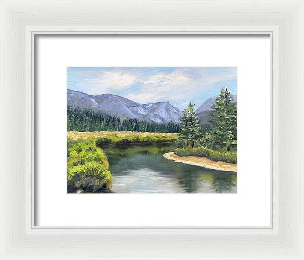 Colorado Rocky Mountains Serene Mountain Landscape - Framed Print
