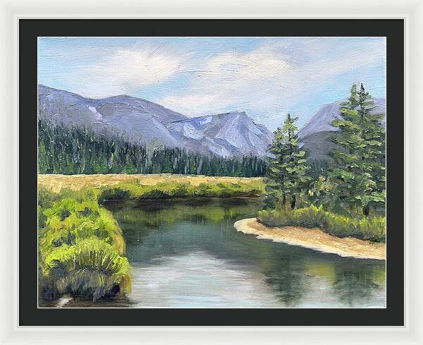 Colorado Rocky Mountains Serene Mountain Landscape - Framed Print