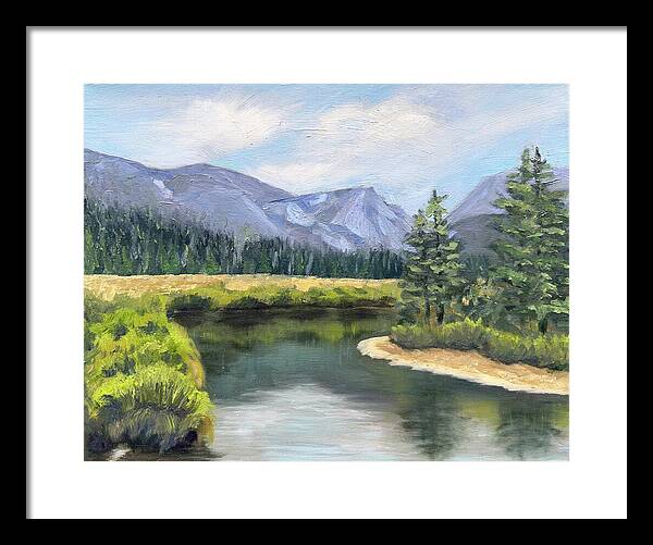Colorado Rocky Mountains Serene Mountain Landscape - Framed Print