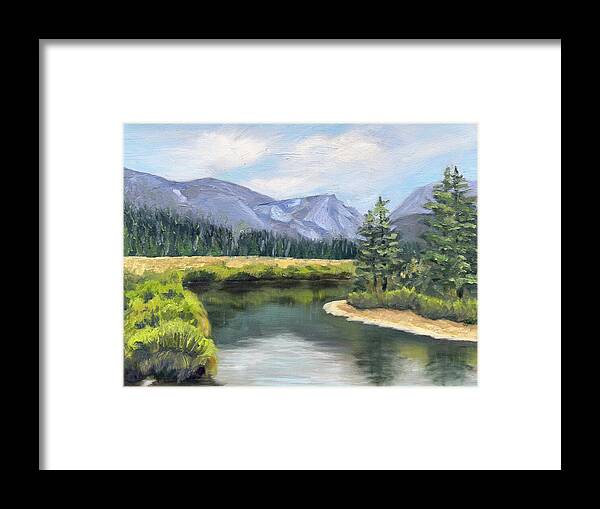 Colorado Rocky Mountains Serene Mountain Landscape - Framed Print