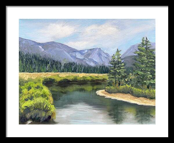 Colorado Rocky Mountains Serene Mountain Landscape - Framed Print