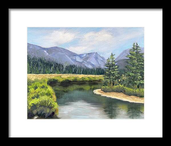 Colorado Rocky Mountains Serene Mountain Landscape - Framed Print