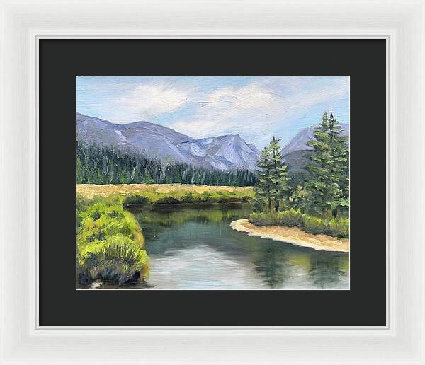 Colorado Rocky Mountains Serene Mountain Landscape - Framed Print