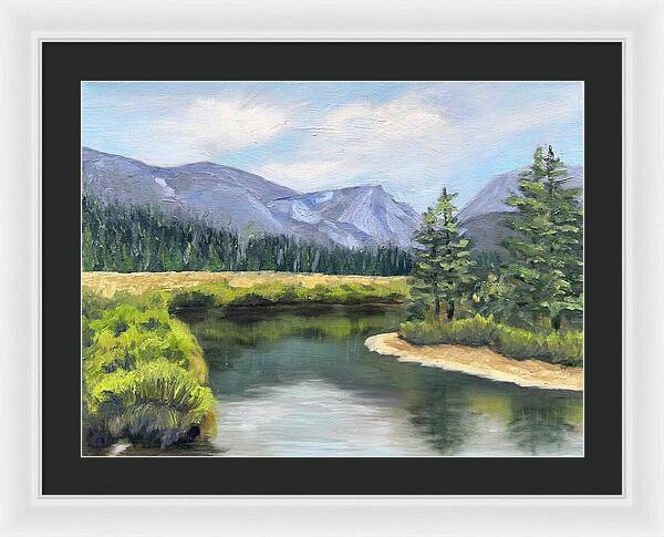 Colorado Rocky Mountains Serene Mountain Landscape - Framed Print