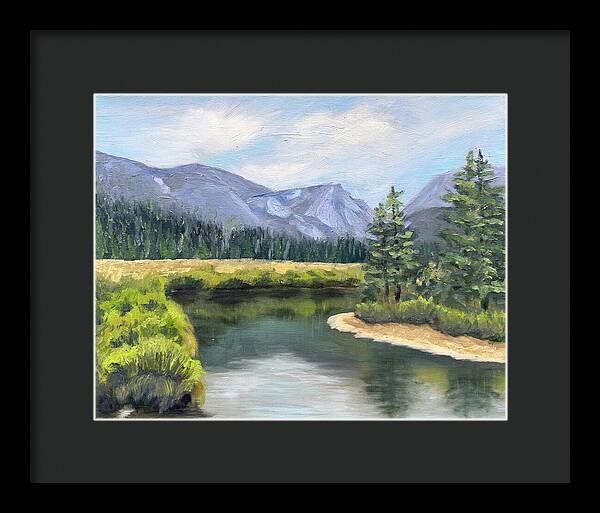 Colorado Rocky Mountains Serene Mountain Landscape - Framed Print