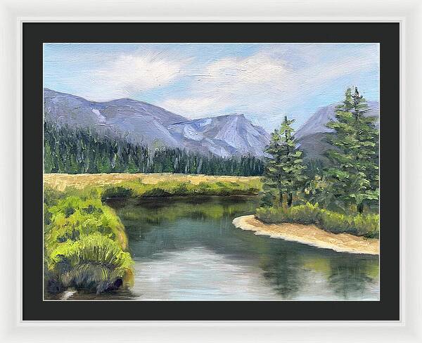 Colorado Rocky Mountains Serene Mountain Landscape - Framed Print