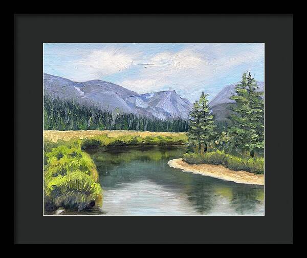 Colorado Rocky Mountains Serene Mountain Landscape - Framed Print