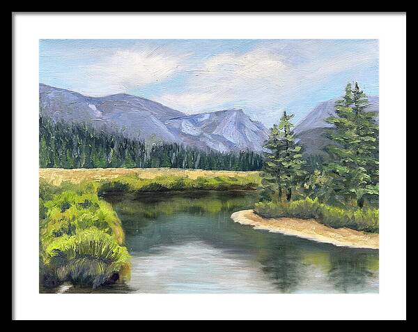 Colorado Rocky Mountains Serene Mountain Landscape - Framed Print