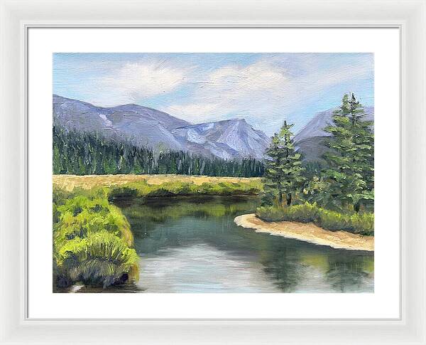 Colorado Rocky Mountains Serene Mountain Landscape - Framed Print