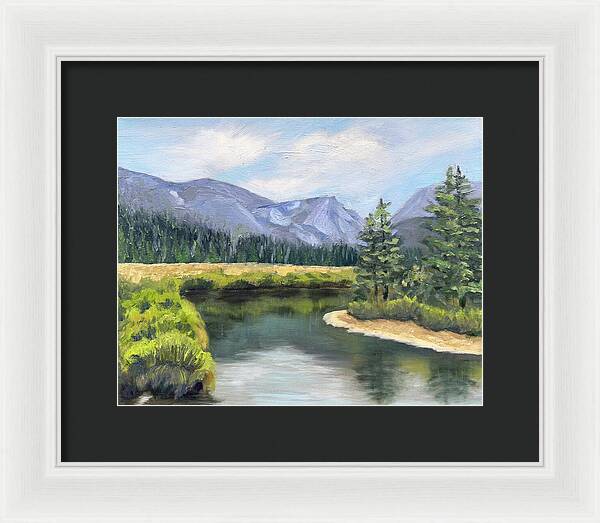 Colorado Rocky Mountains Serene Mountain Landscape - Framed Print