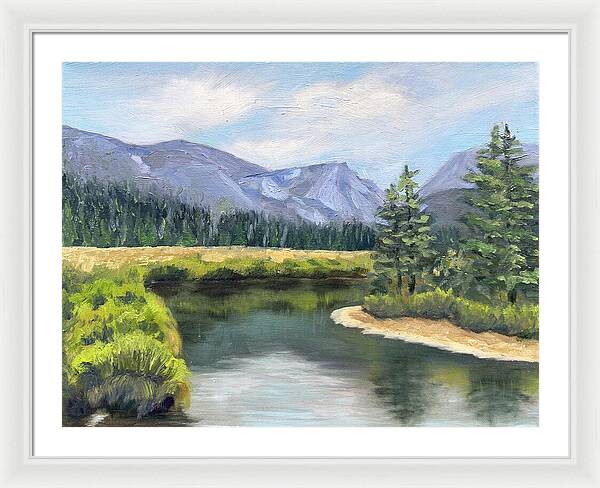 Colorado Rocky Mountains Serene Mountain Landscape - Framed Print