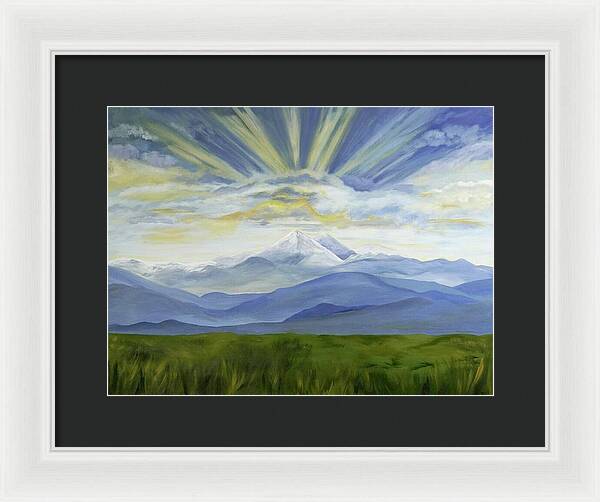 Majestic Colorado Mountain Sunset - Framed Print