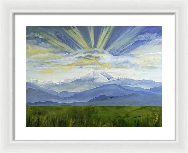 Majestic Colorado Mountain Sunset - Framed Print