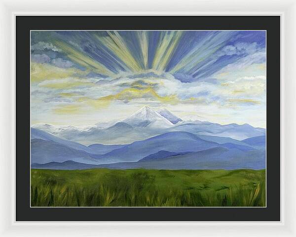 Majestic Colorado Mountain Sunset - Framed Print