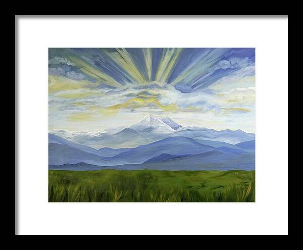 Majestic Colorado Mountain Sunset - Framed Print