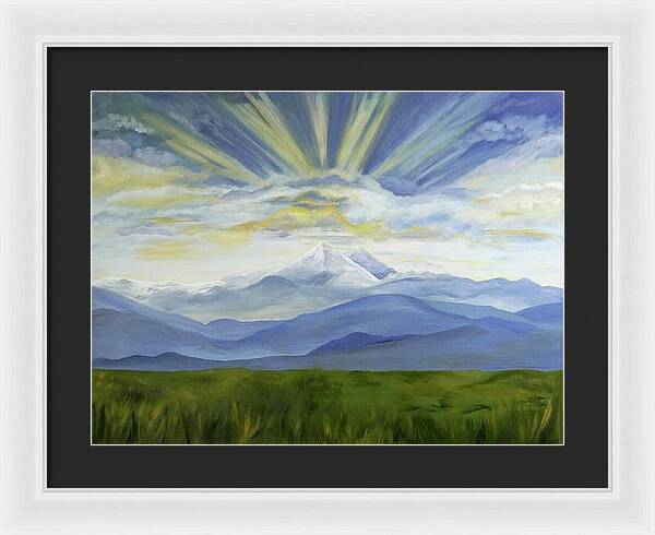 Majestic Colorado Mountain Sunset - Framed Print