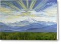 Majestic Colorado Mountain Sunset - Greeting Card