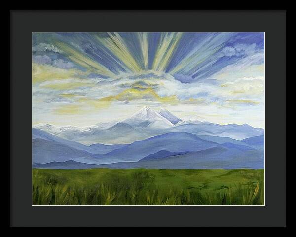 Majestic Colorado Mountain Sunset - Framed Print
