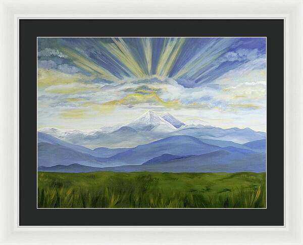 Majestic Colorado Mountain Sunset - Framed Print