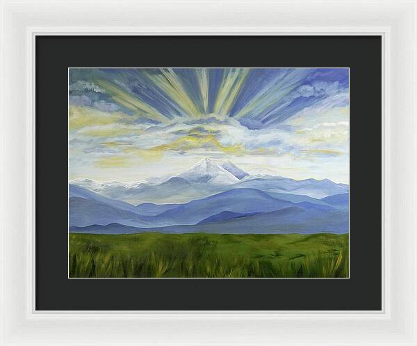 Majestic Colorado Mountain Sunset - Framed Print