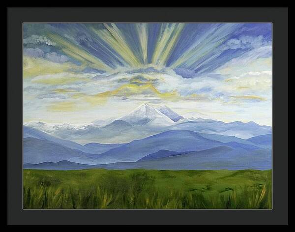 Majestic Colorado Mountain Sunset - Framed Print