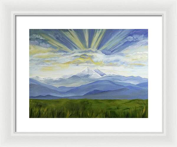 Majestic Colorado Mountain Sunset - Framed Print