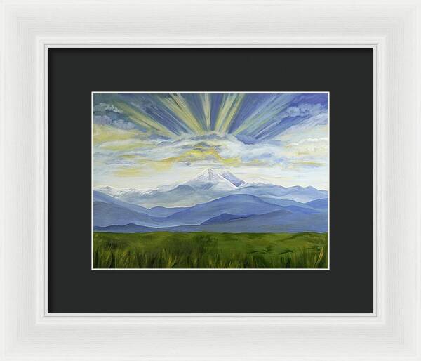 Majestic Colorado Mountain Sunset - Framed Print