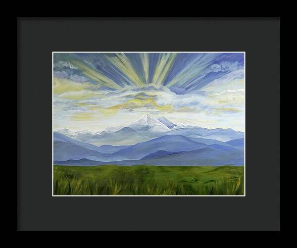 Majestic Colorado Mountain Sunset - Framed Print