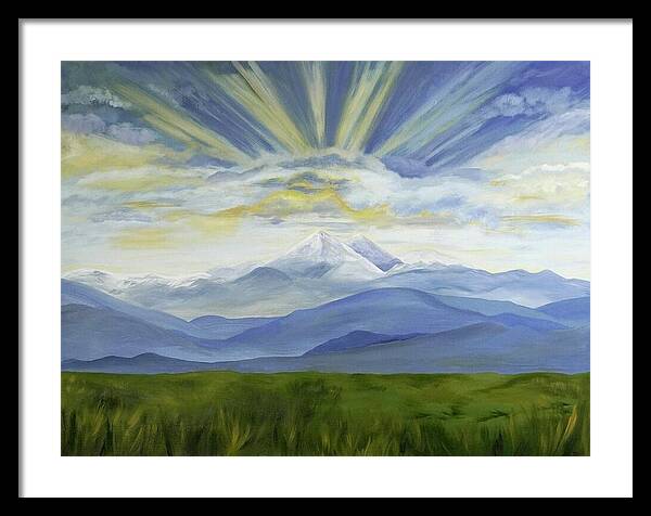 Majestic Colorado Mountain Sunset - Framed Print