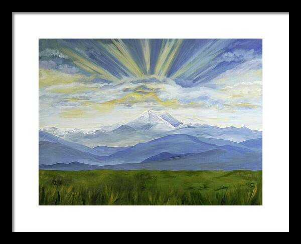 Majestic Colorado Mountain Sunset - Framed Print