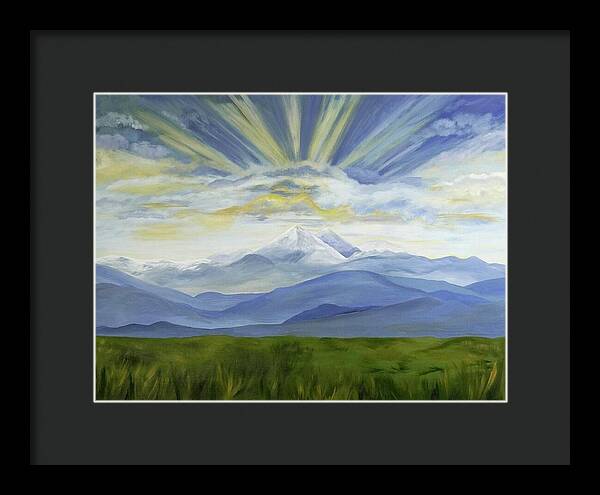Majestic Colorado Mountain Sunset - Framed Print