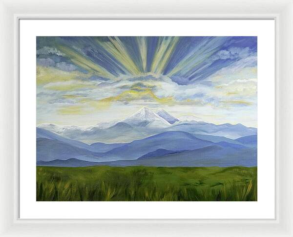 Majestic Colorado Mountain Sunset - Framed Print