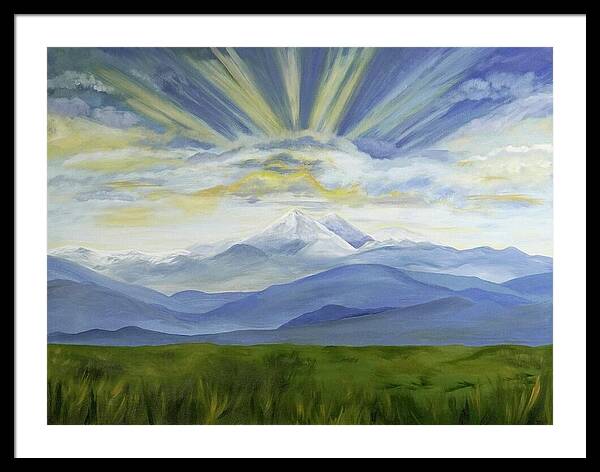 Majestic Colorado Mountain Sunset - Framed Print